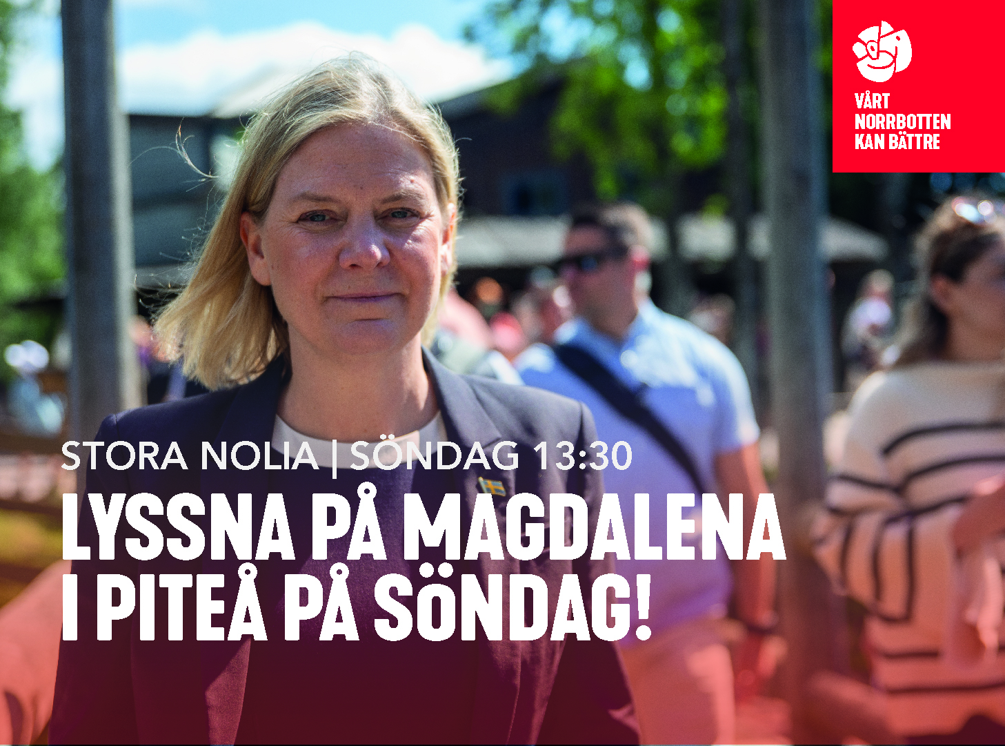Magdalena Andersson talar på Stora Nolia